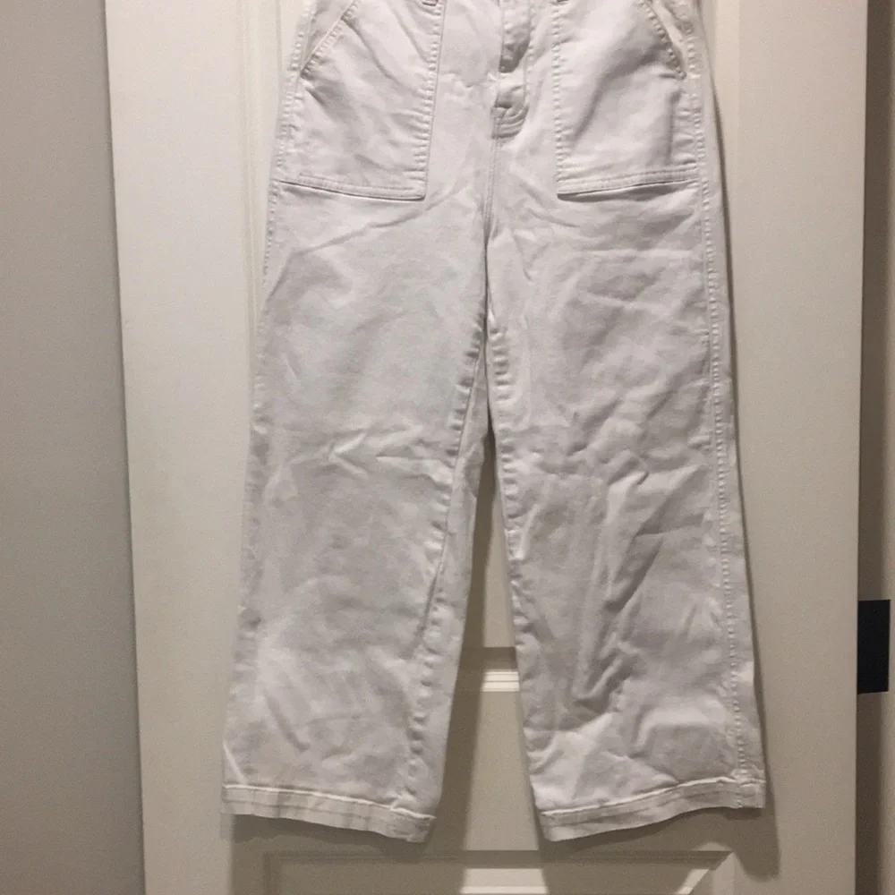 Vigoss women Dylan High Rise Wide Leg Crop jean pants stretch size 28